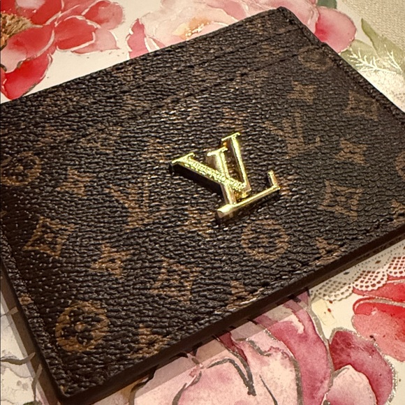 Fashion designer Brown classic Monogram Card Holder/Money Holder - Picture 4 of 8